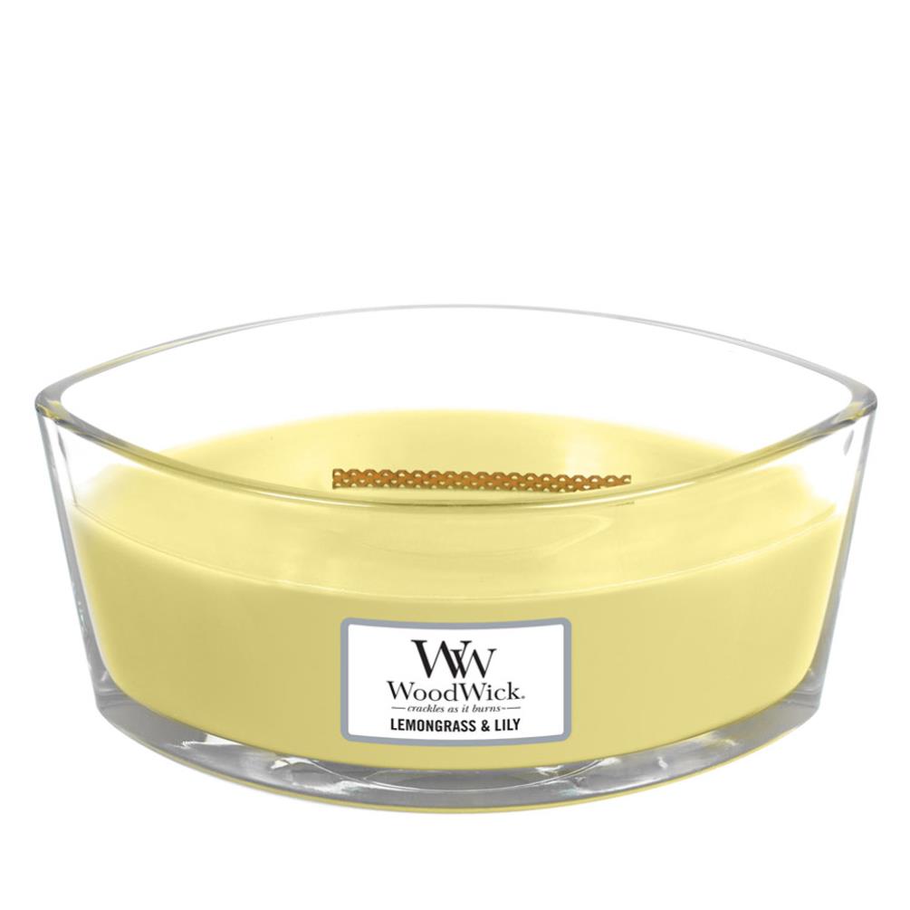 WoodWick Lemongrass & Lily HearthWick Ellipse Jar Candle £22.49